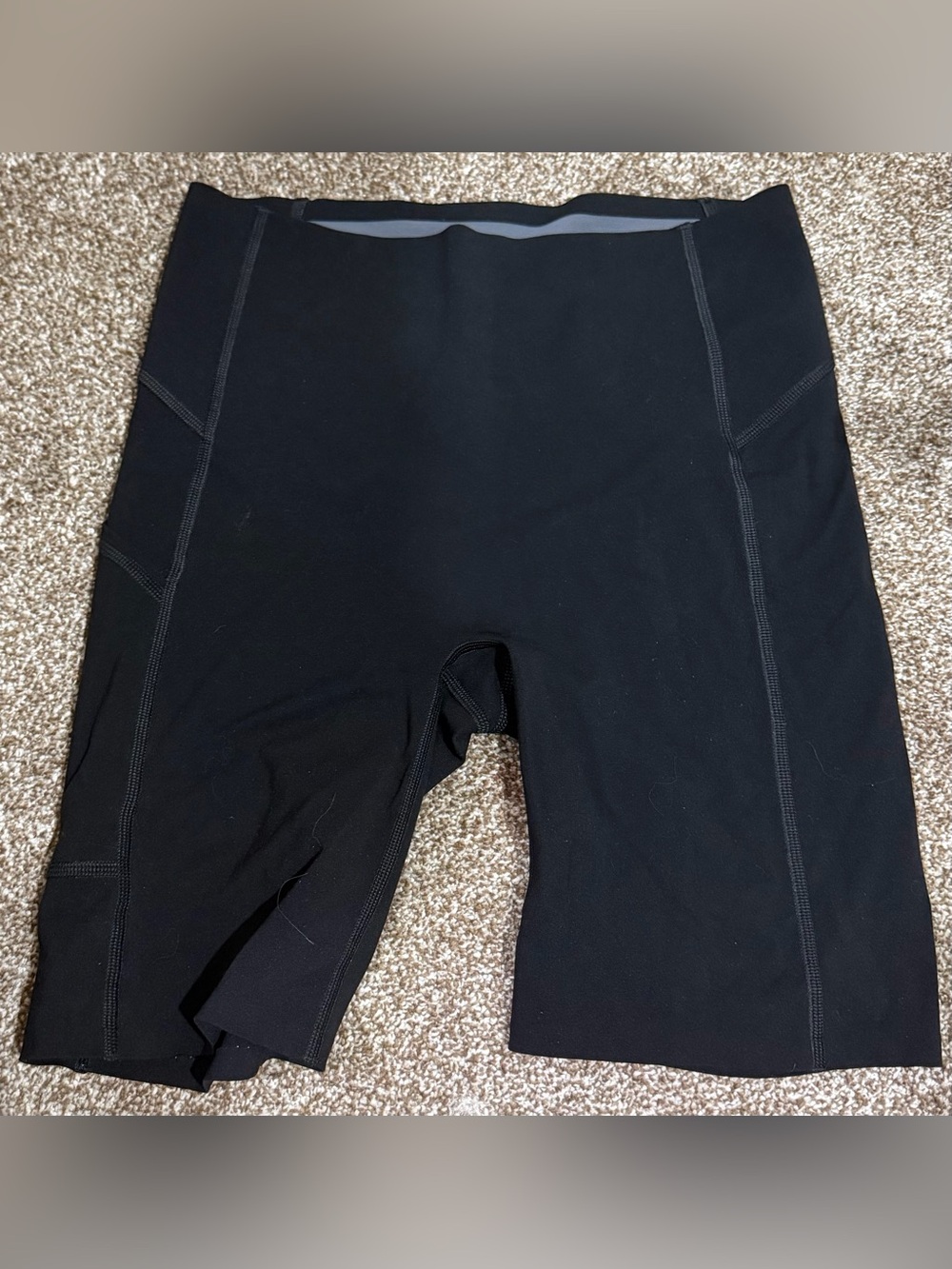 SPANX Black Shapewear Shorts Sz XS Plus Firm Control Waist/Abdomen Lace Trim